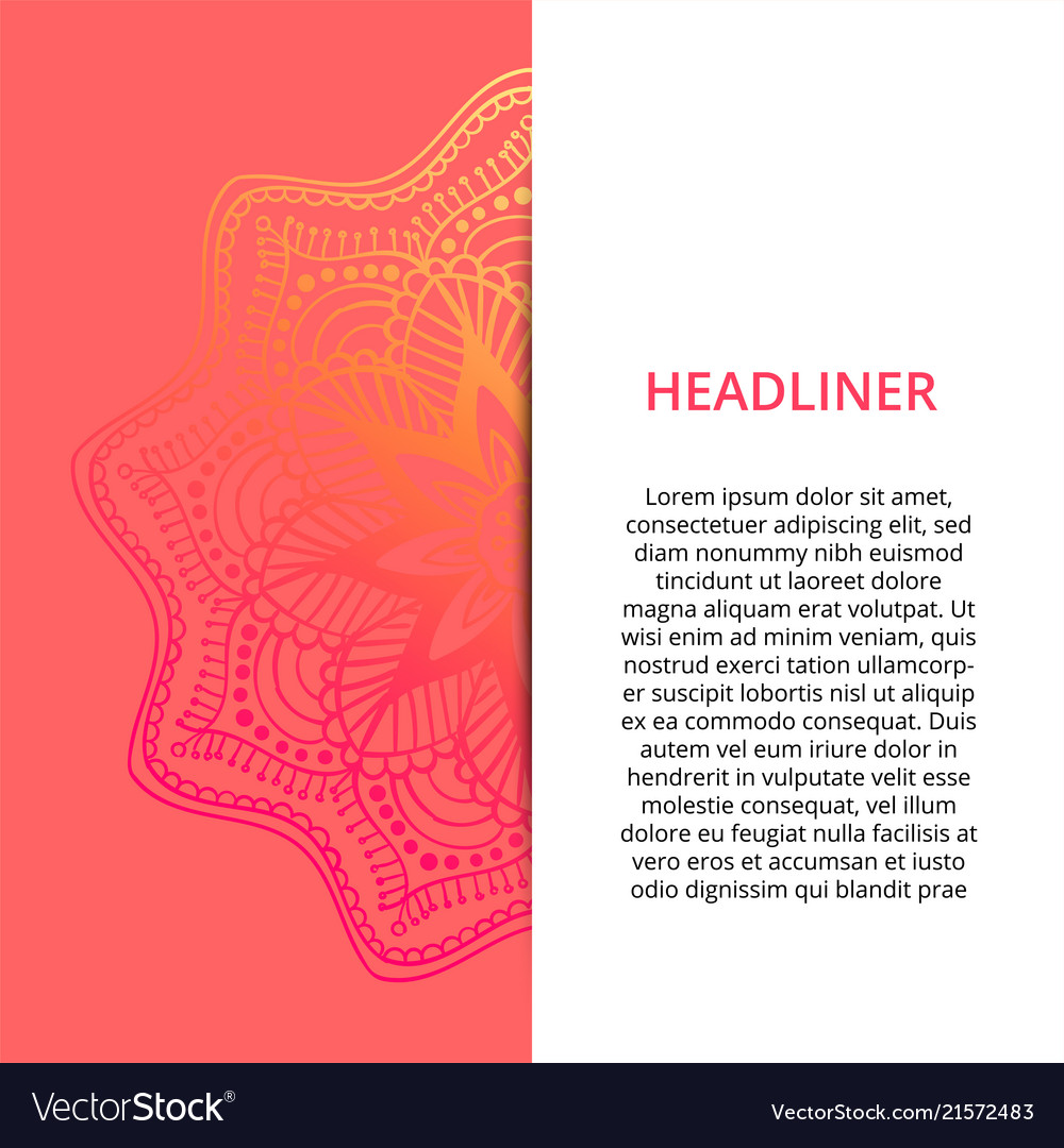 Indian Floral Paisley Medallion Banners Ethnic Vector Image