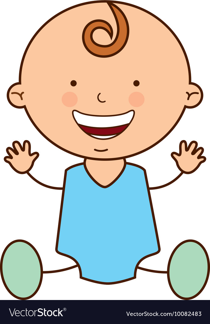 Little Cute Baby Icon Royalty Free Vector Image