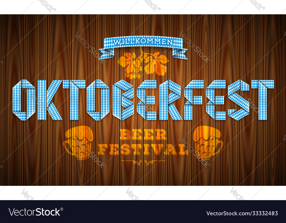 Poster for bavarian beer festival with lettering