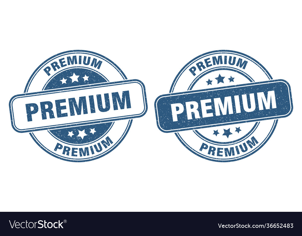 Premium stamp label round grunge sign