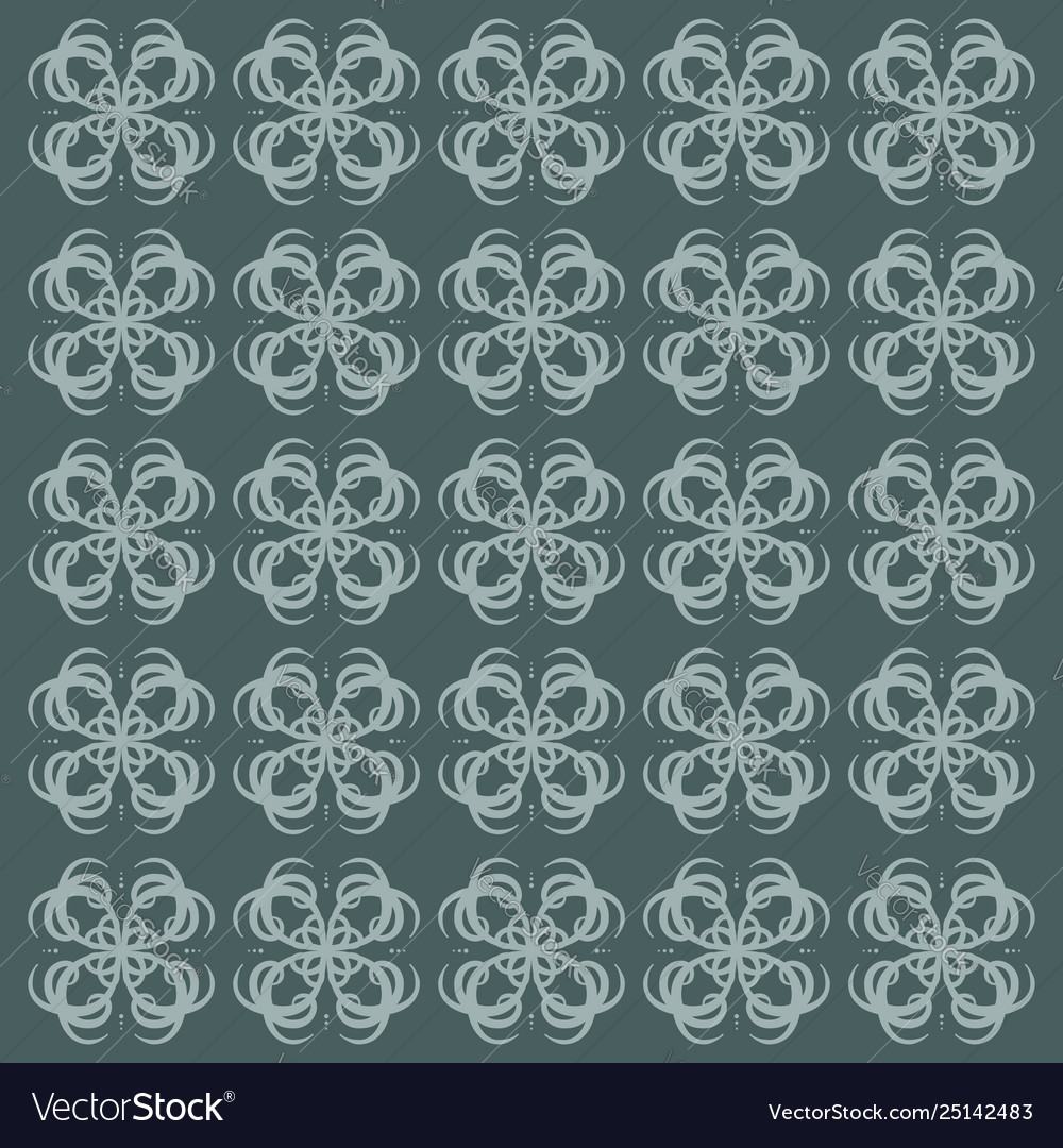 Retro wallpaper green vector image Retro wallpaper green