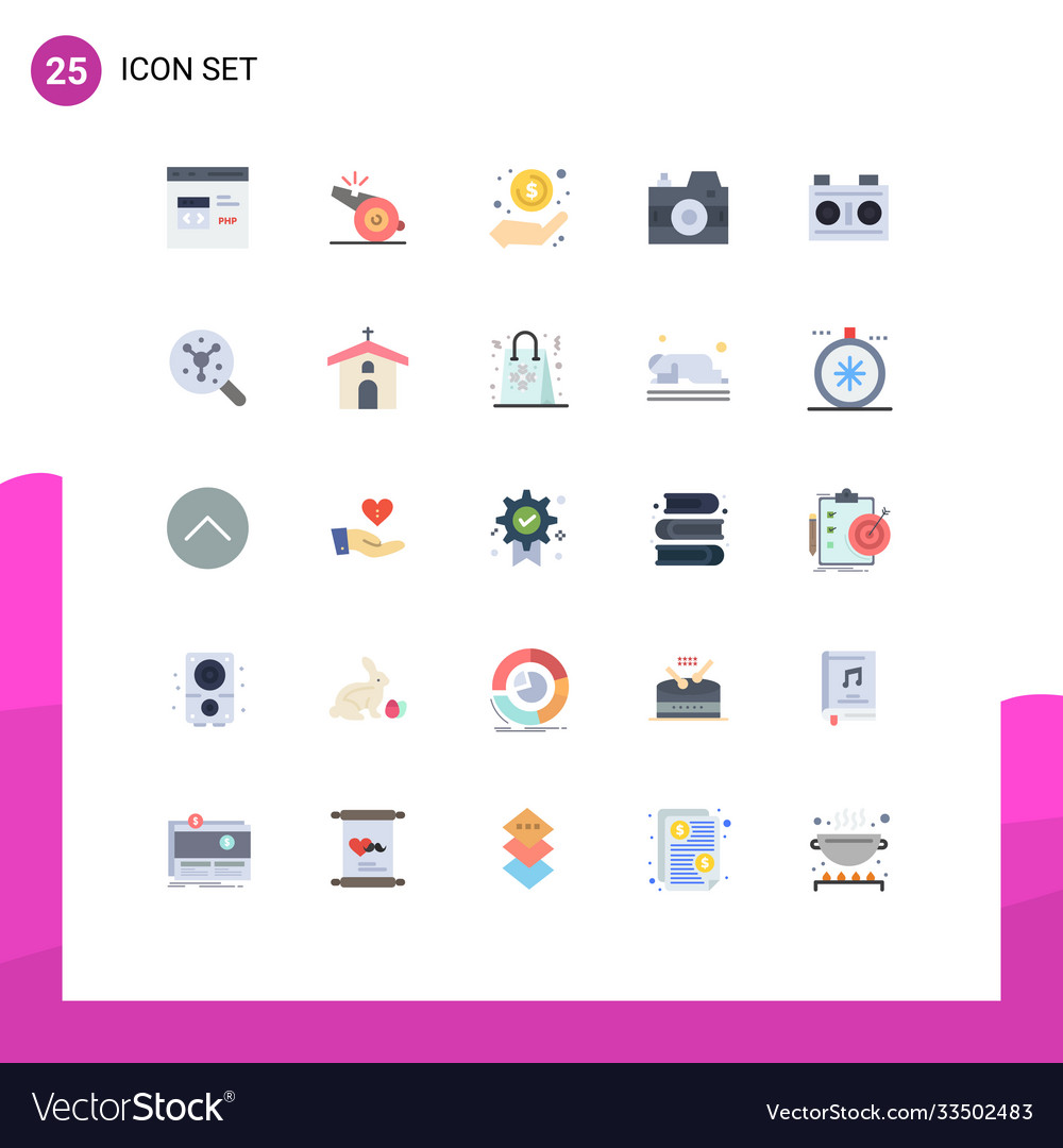 Set 25 modern ui icons symbols signs Royalty Free Vector