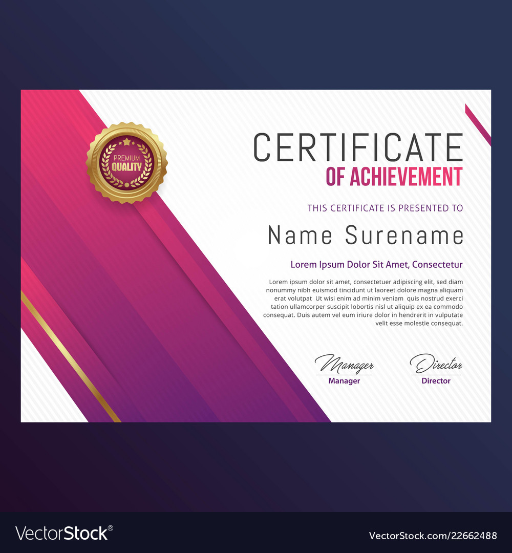 Certificate template Royalty Free Vector Image