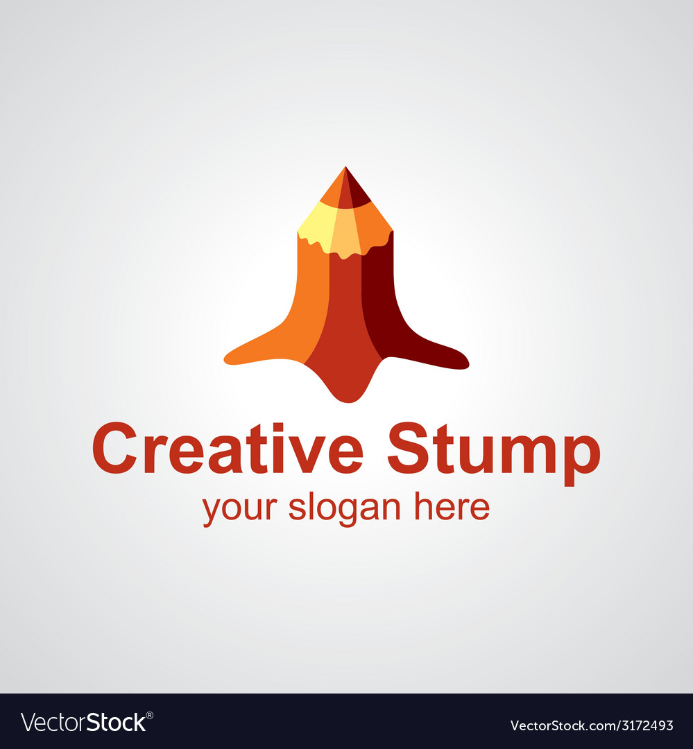 Creative stump logo Royalty Free Vector Image - VectorStock