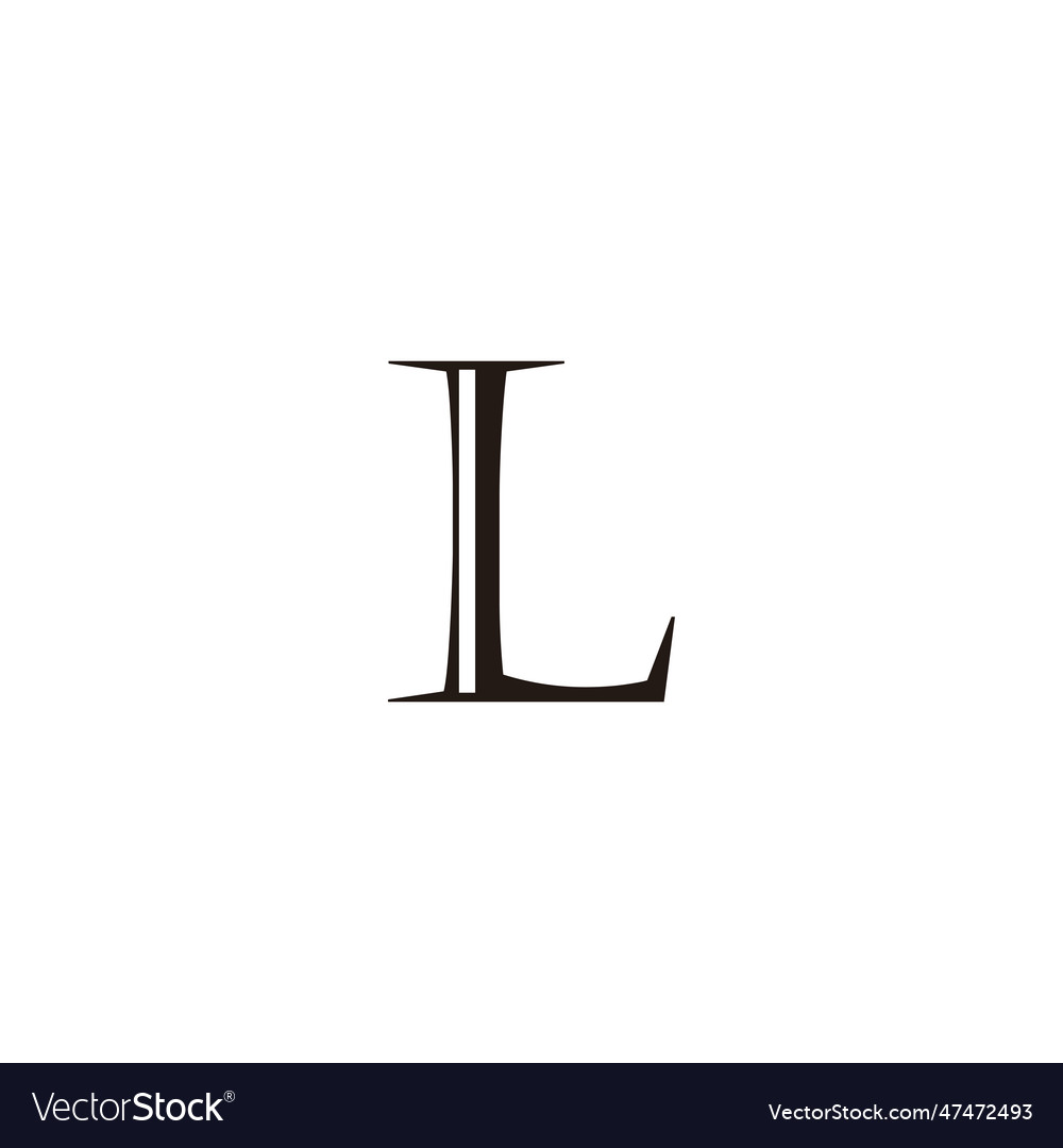 Letter l iron geometric symbol simple logo