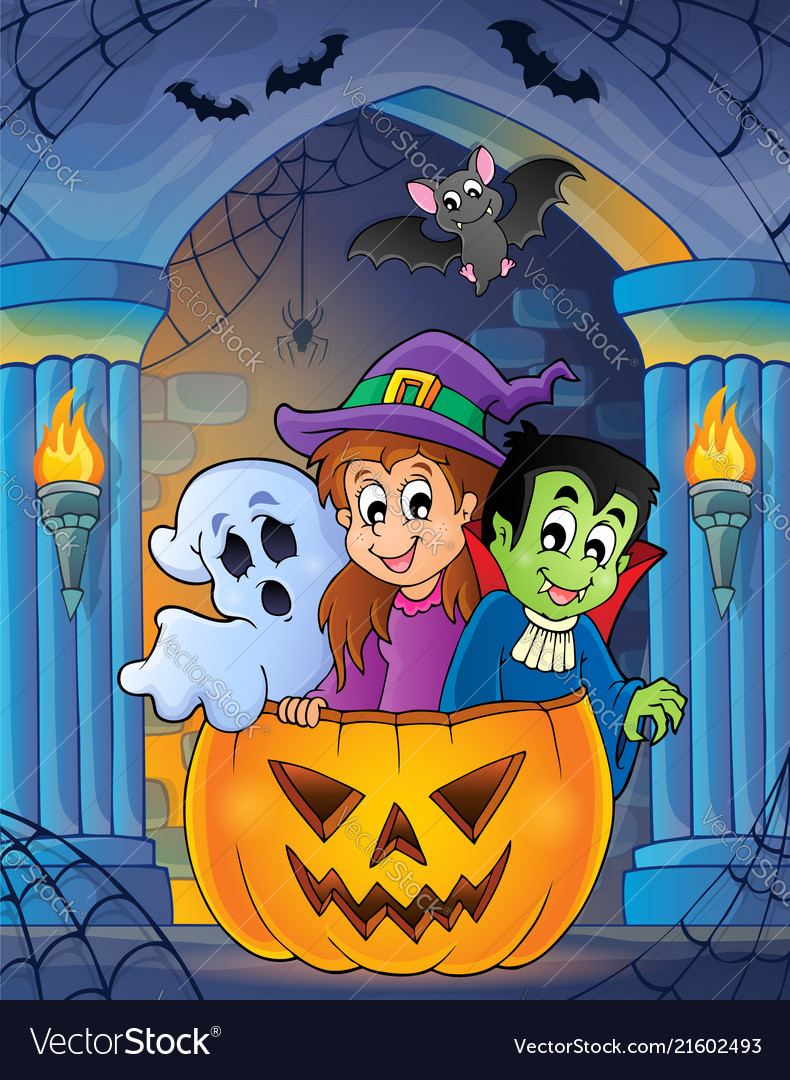 Wall Alcove With Halloween Theme 7 Vector Image Wall Alcove With Halloween Theme 7 Vector Image