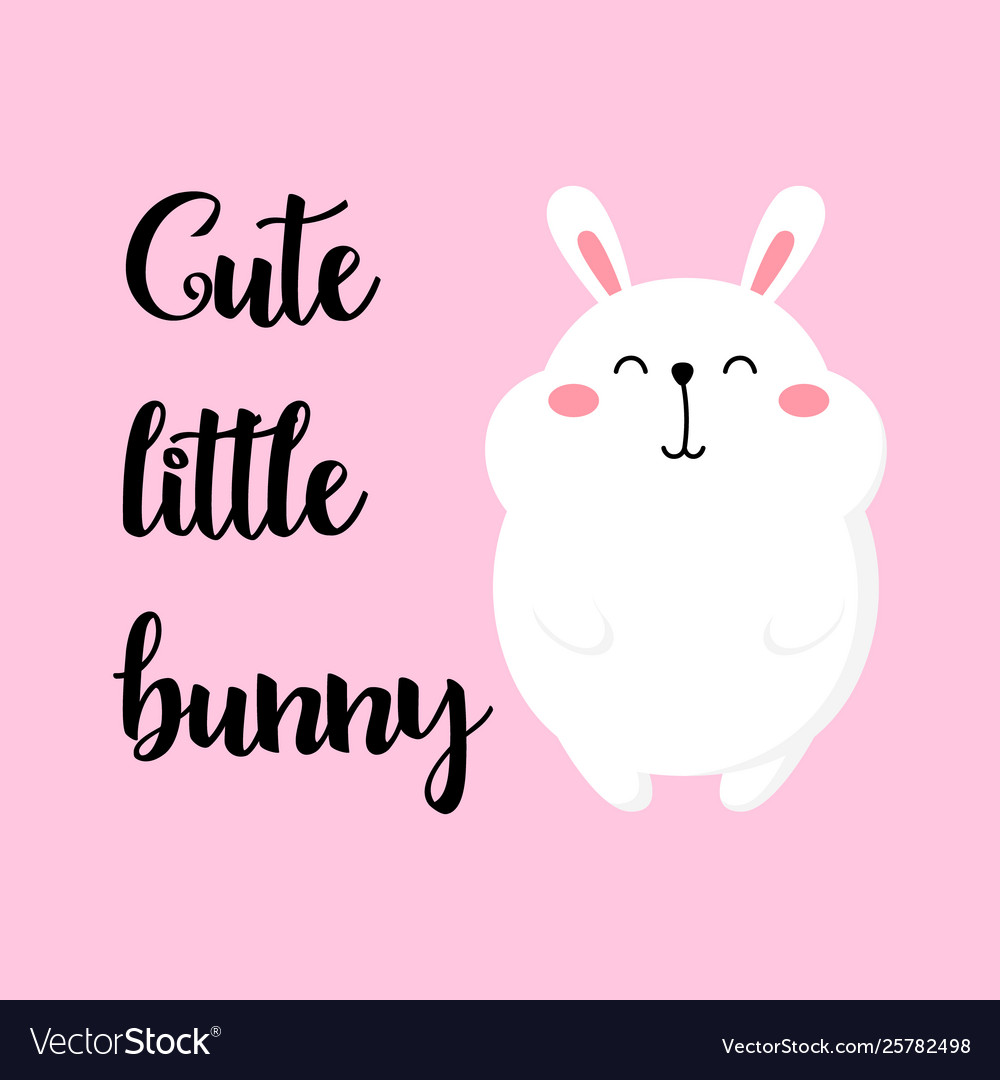 Cute cartoon card with rabbit