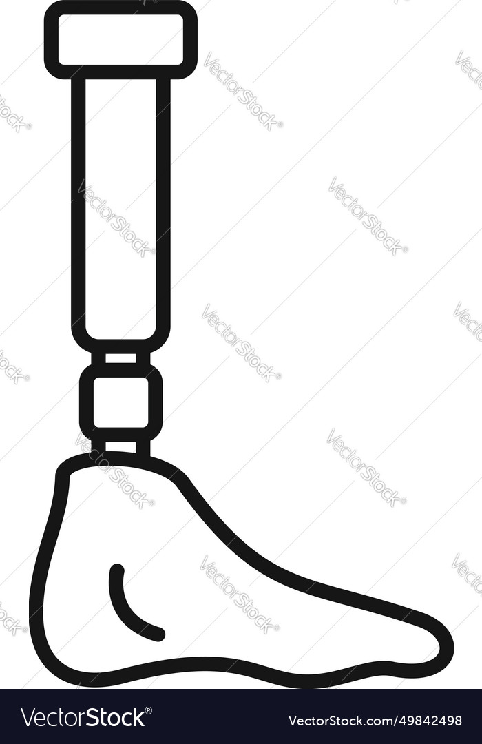 Foot bioprinting icon outline science Royalty Free Vector