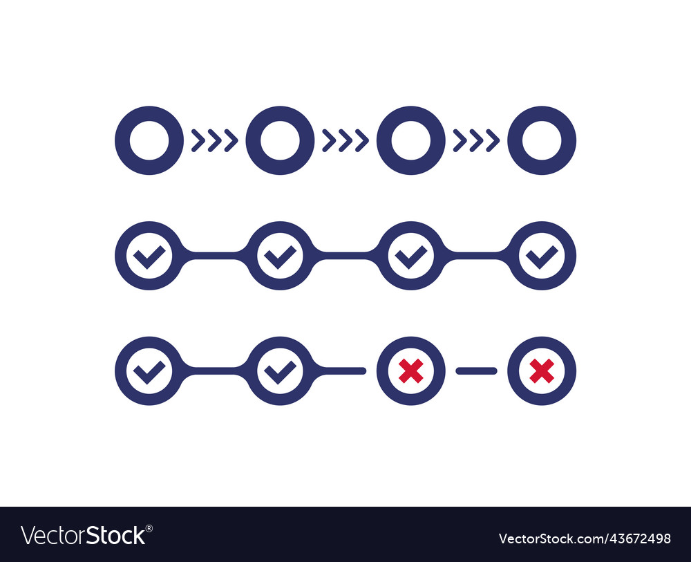 Progress bar and steps design Royalty Free Vector Image