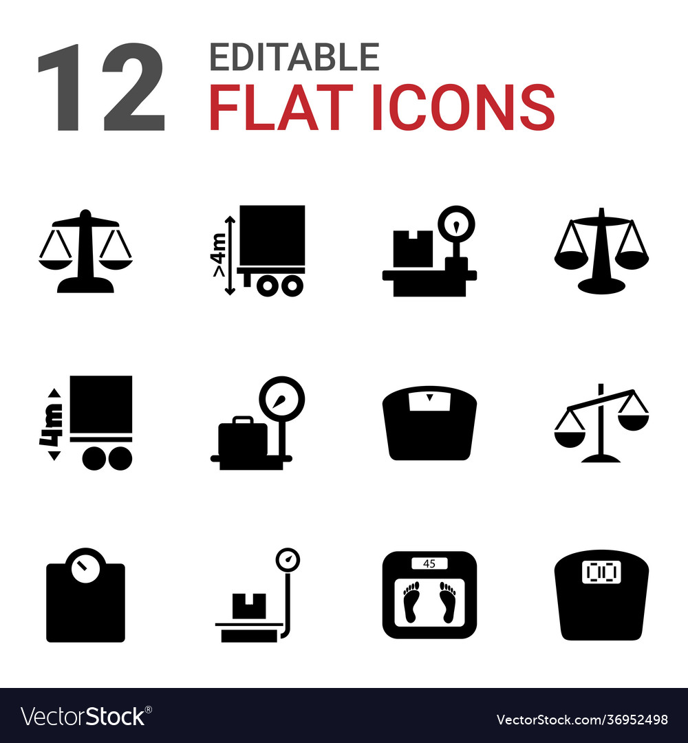 Scales icons Royalty Free Vector Image VectorStock