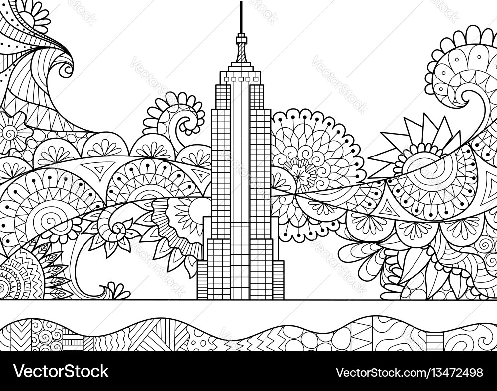Spring in new york city Royalty Free Vector Image