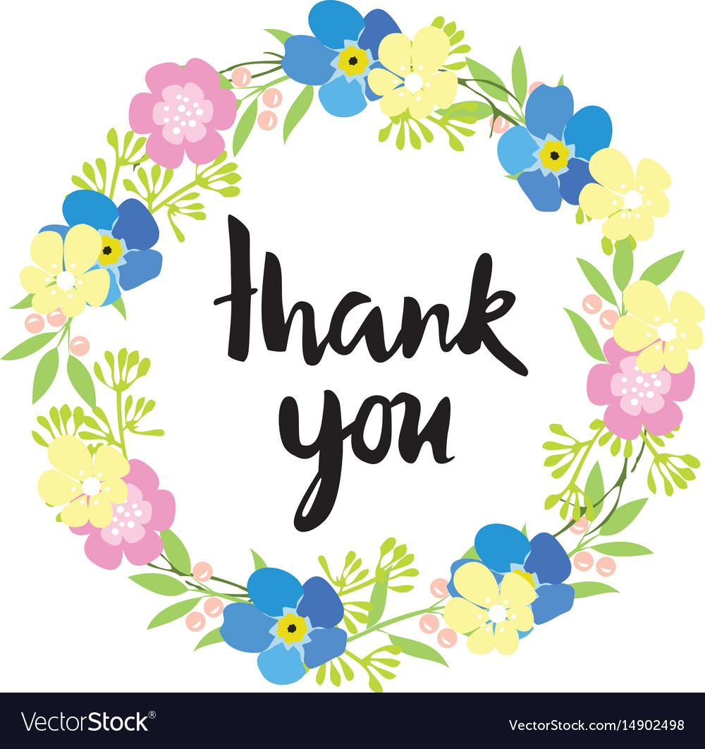 Thank You Card Royalty Free Vector Image - Vectorstock