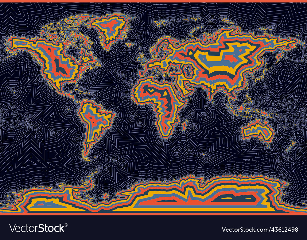 World map art Royalty Free Vector Image - VectorStock