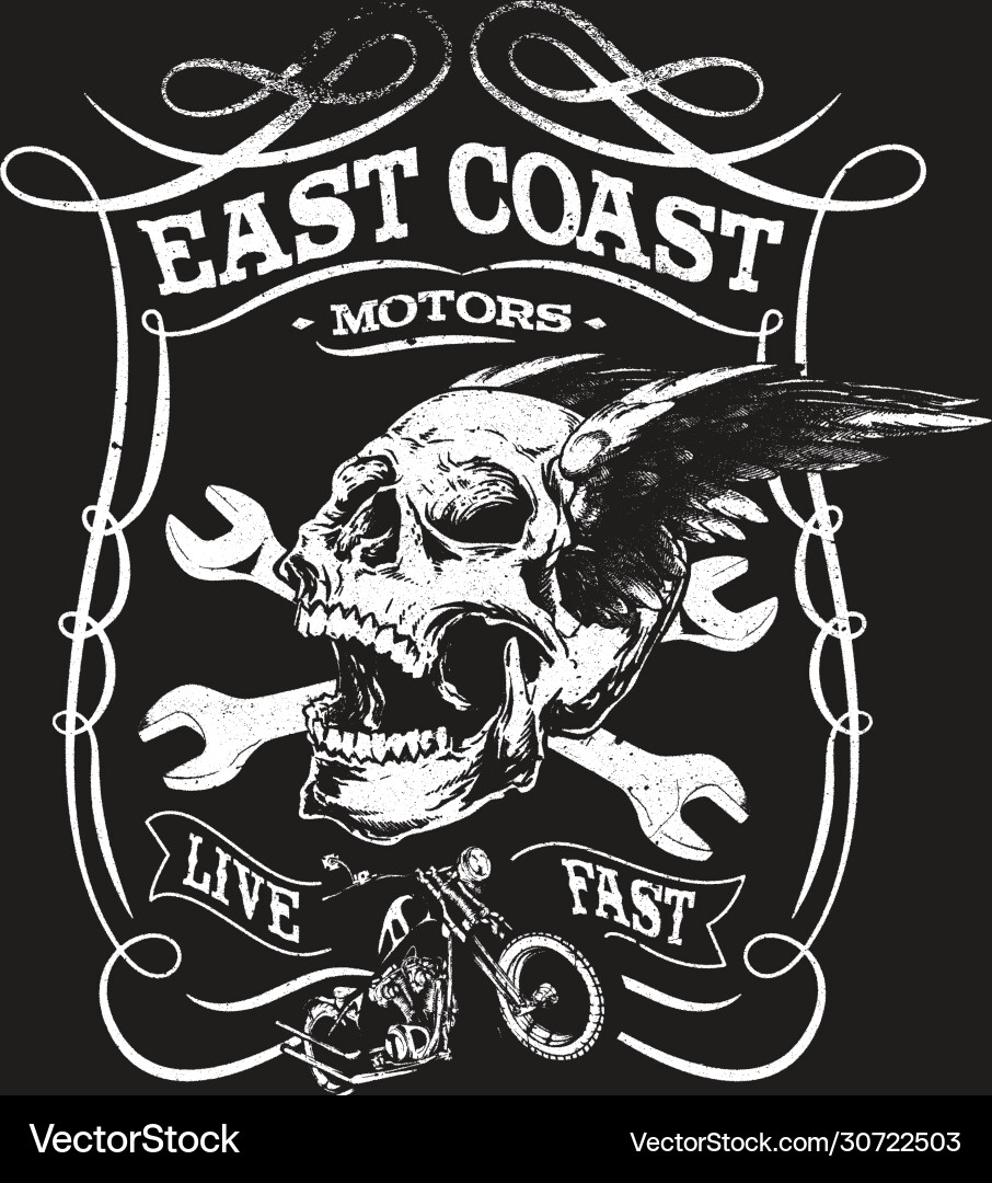 East coast motors Royalty Free Vector Image VectorStock
