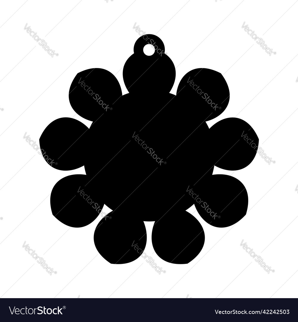 Flower key ring design Royalty Free Vector Image
