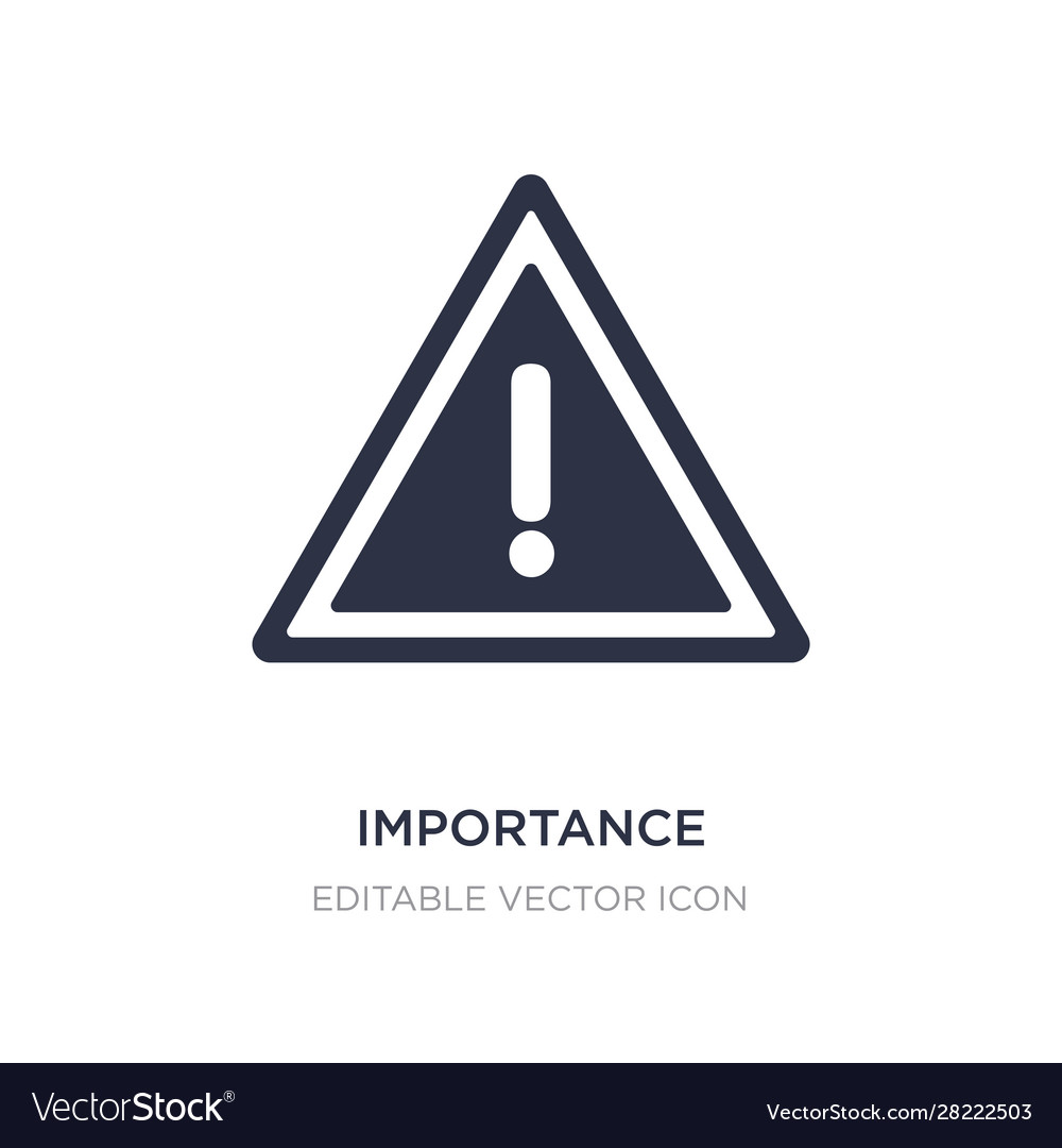 Importance icon on white background simple Vector Image