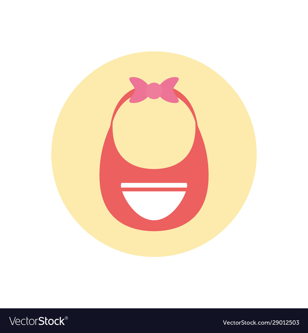 Isolated baby bib design Royalty Free Vector Image