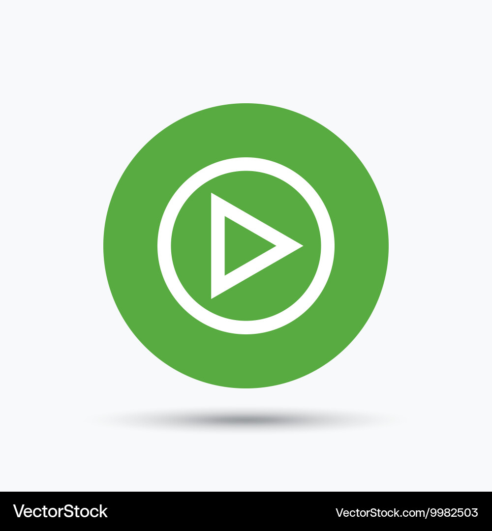 Play icon audio or video player sign Royalty Free Vector