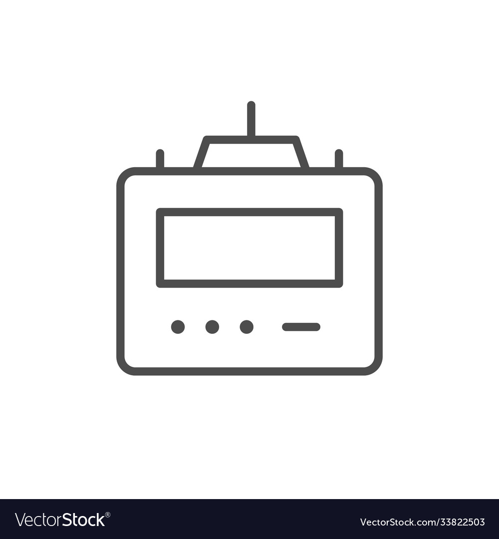 Solar panel controller line outline icon Vector Image