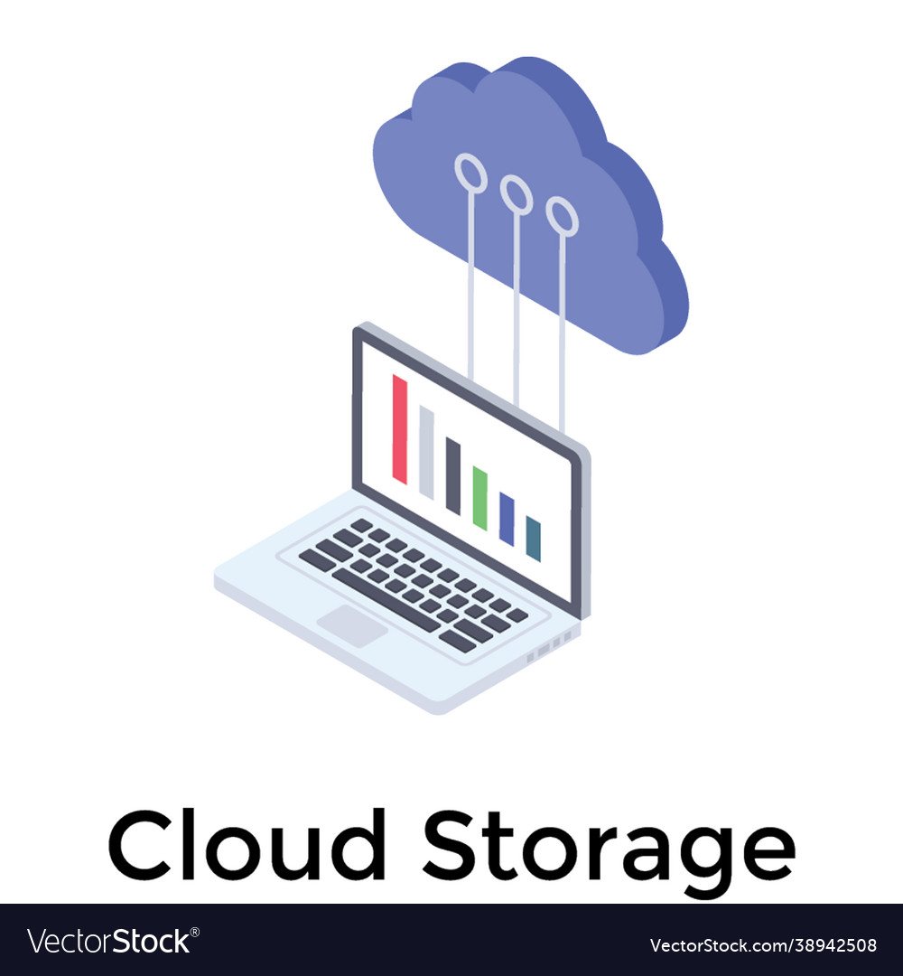 Cloud data storage Royalty Free Vector Image - VectorStock