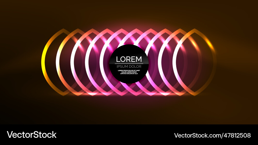 Neon lines and waves abstract background techno Vector Image