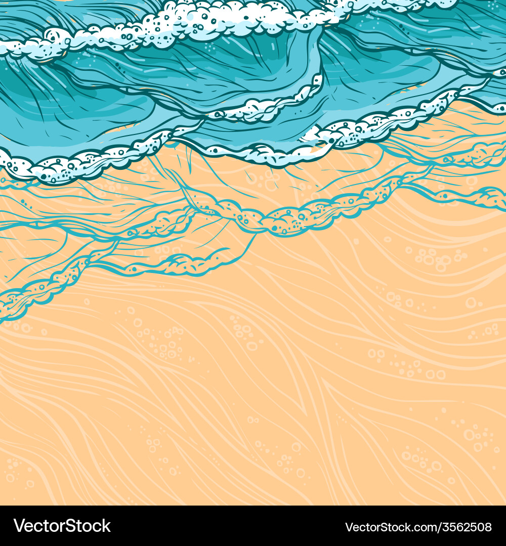 Sea waves background Royalty Free Vector Image