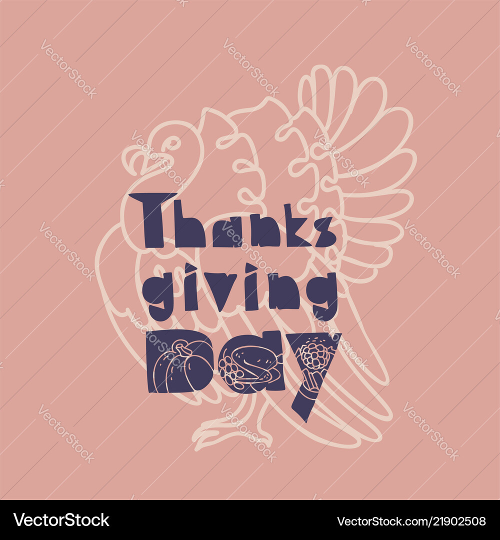 Thanksgiving Banner Concept Background Simple Vector Image