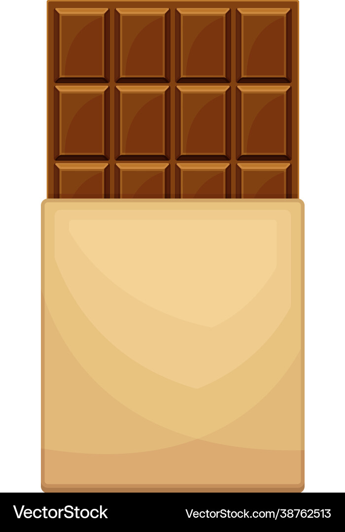 Chocolate bar or candy bar as solid confection Vector Image