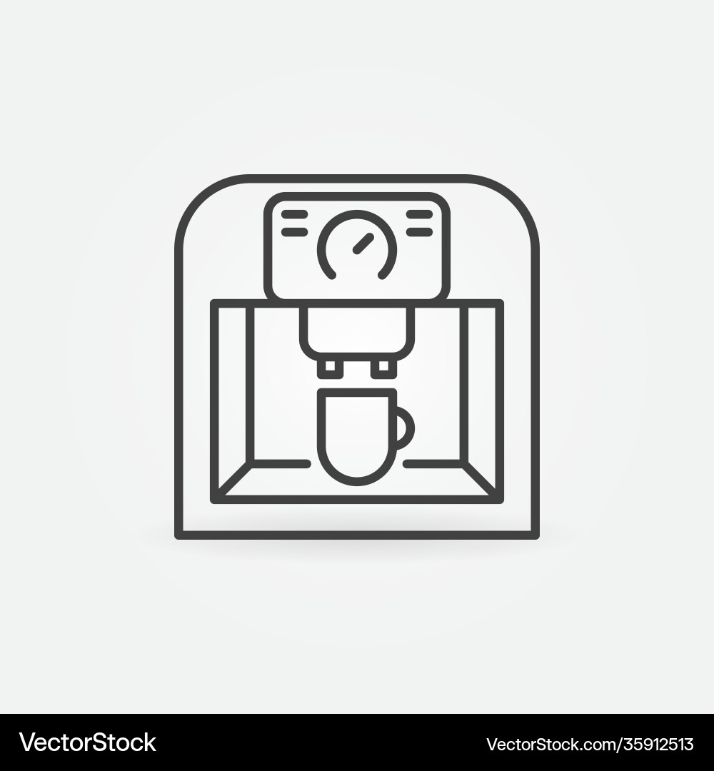 Coffee machine linear concept icon Royalty Free Vector Image