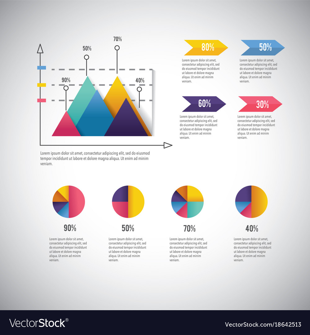 Infographic business diagram with data information