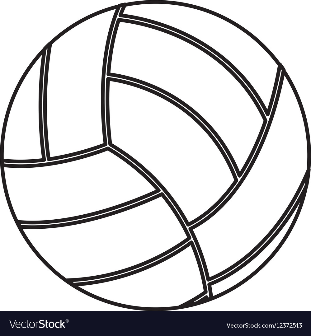 Volleyball sport isolated icon