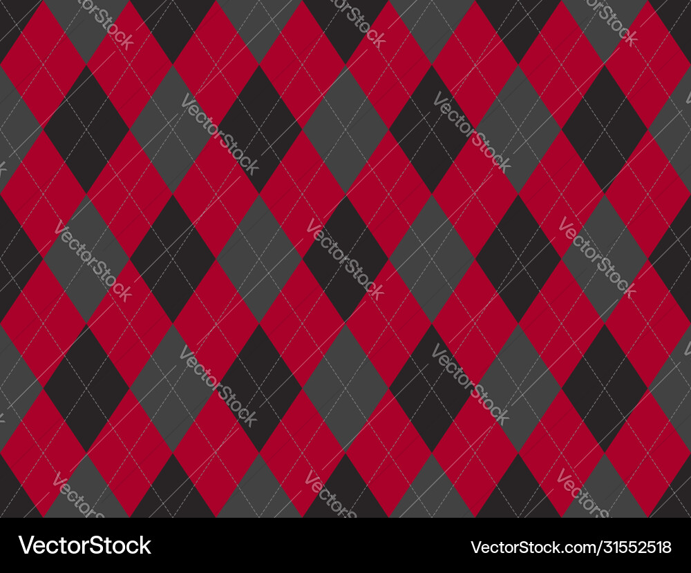 Argyle pattern seamless fabric texture background Vector Image