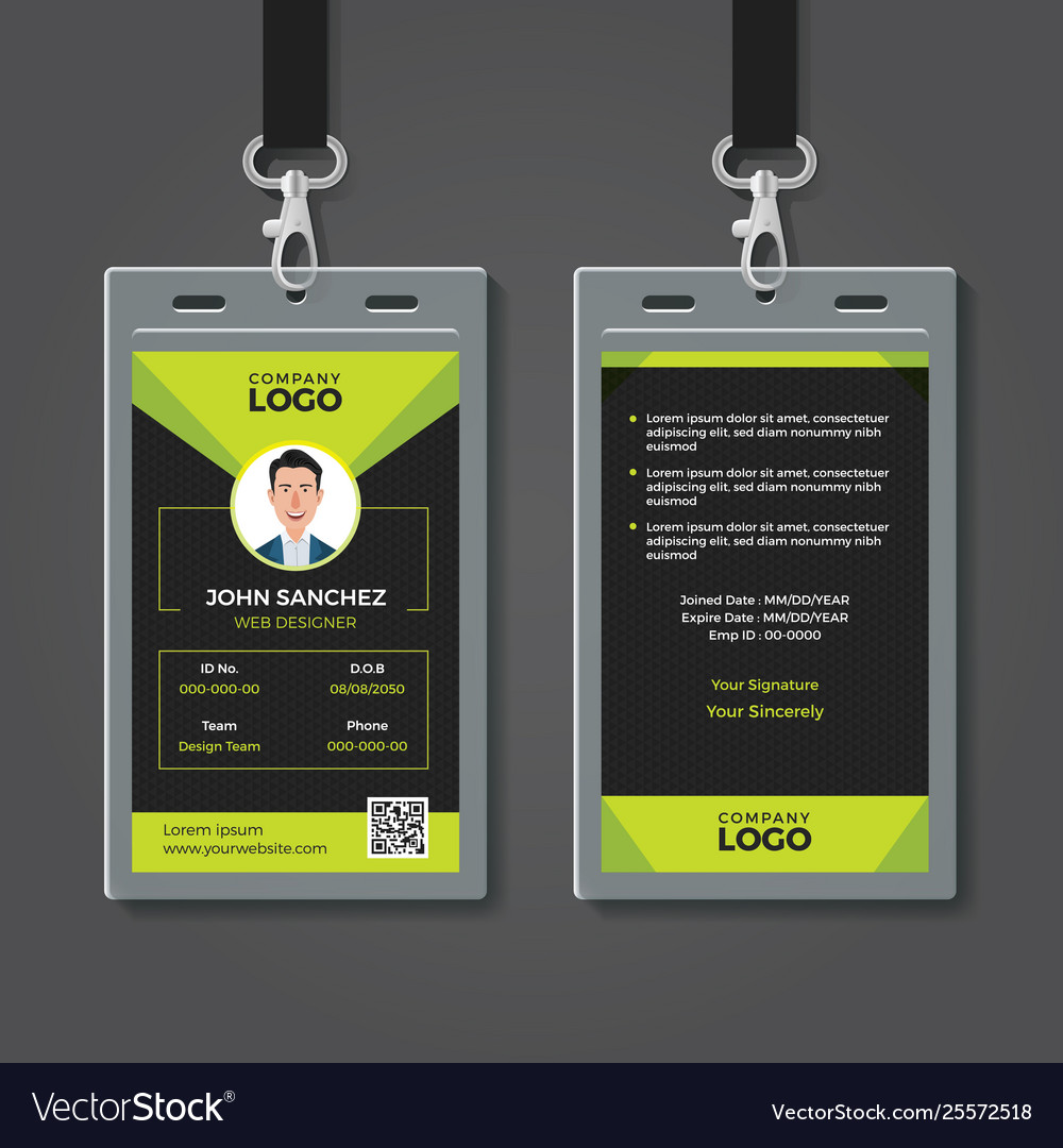 Creative identity card template Royalty Free Vector Image
