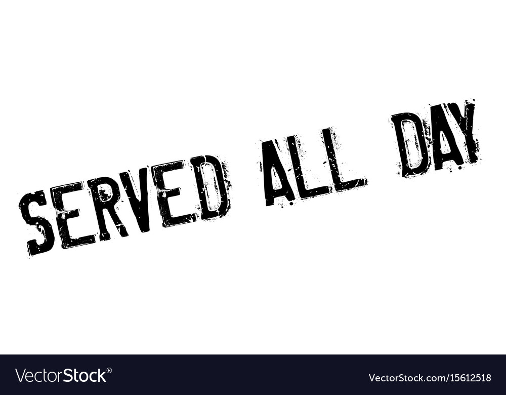 Served all day rubber stamp Royalty Free Vector Image