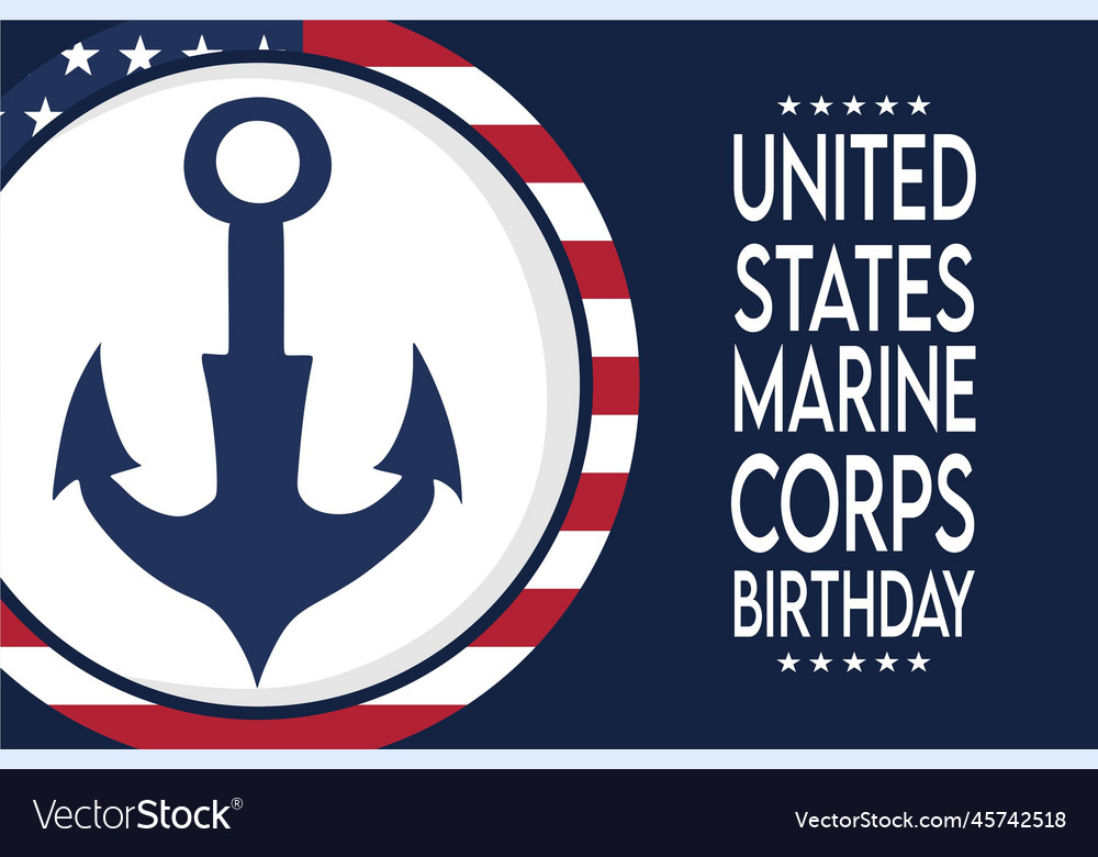 United states marine corps birthday Royalty Free Vector