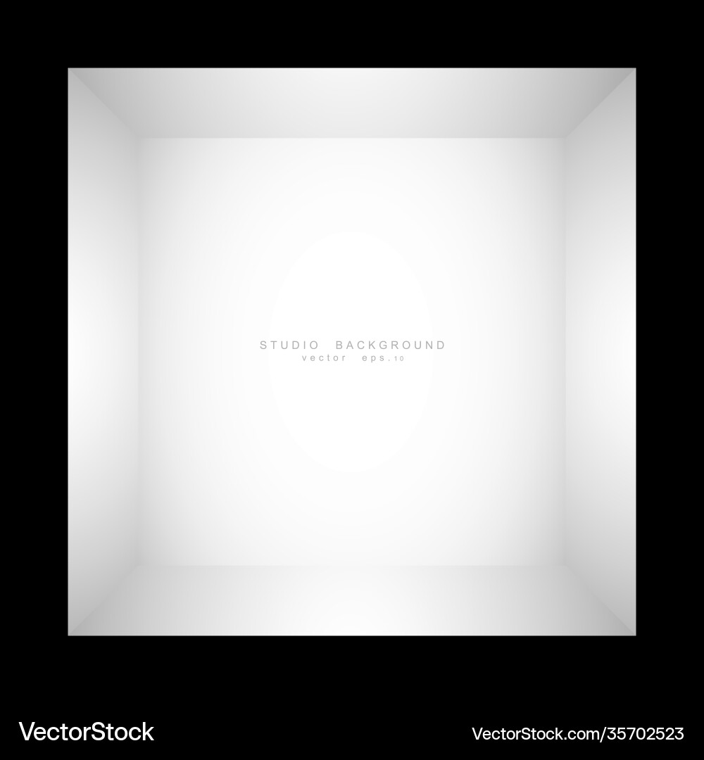 Empty white grey gradient studio room background Vector Image