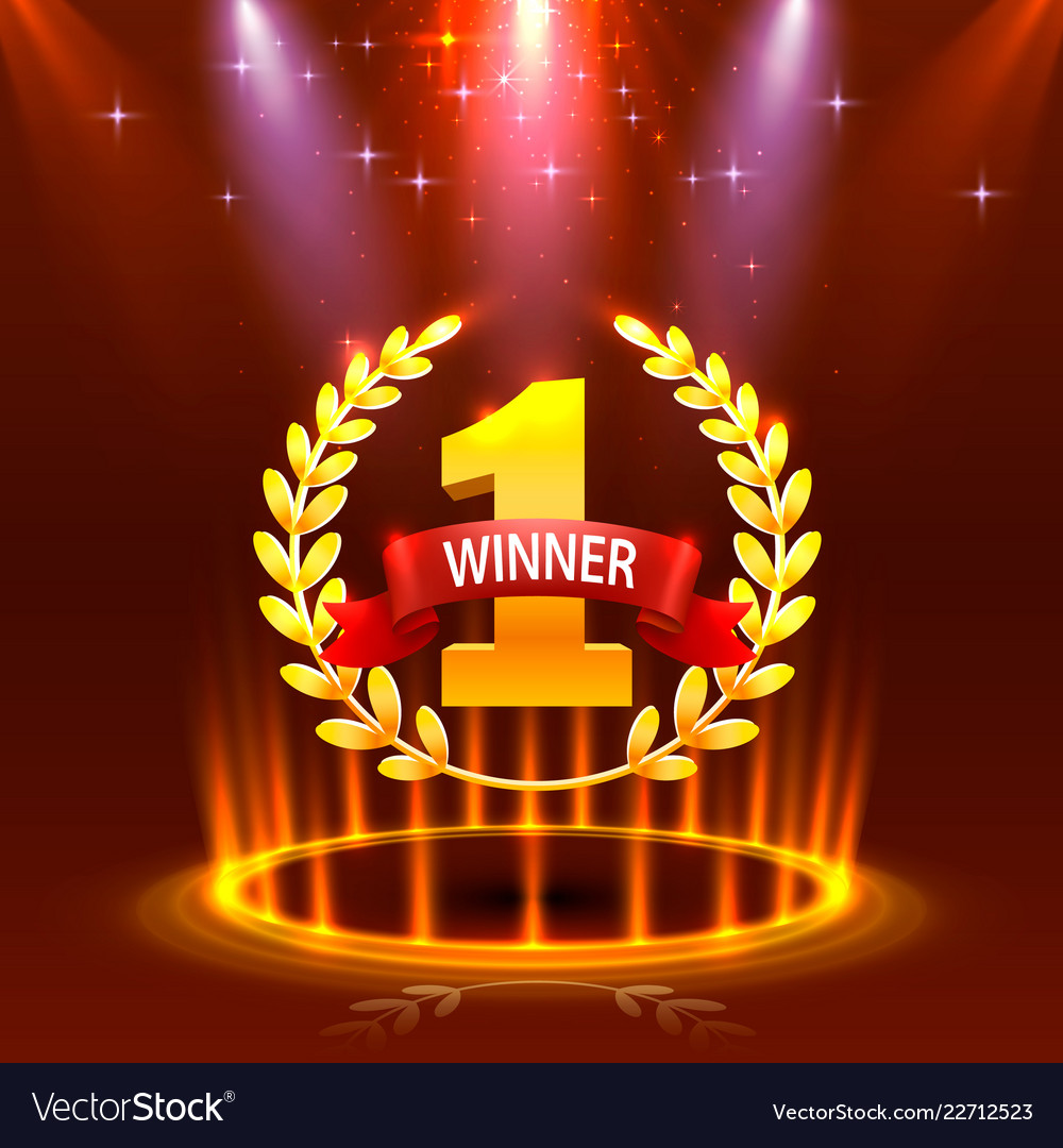 Stage podium scene with for award ceremony Vector Image