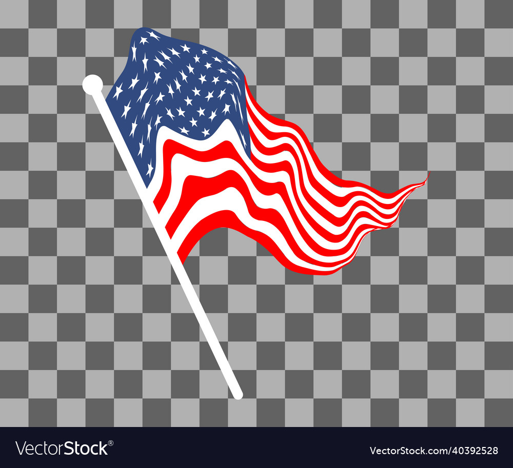 American flag wave