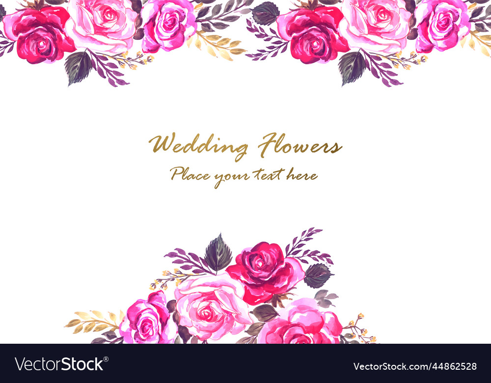 Beautiful wedding anniversary decorative floral Vector Image