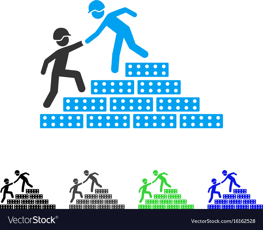 builder stairs help flat icon royalty free vector image help builder
