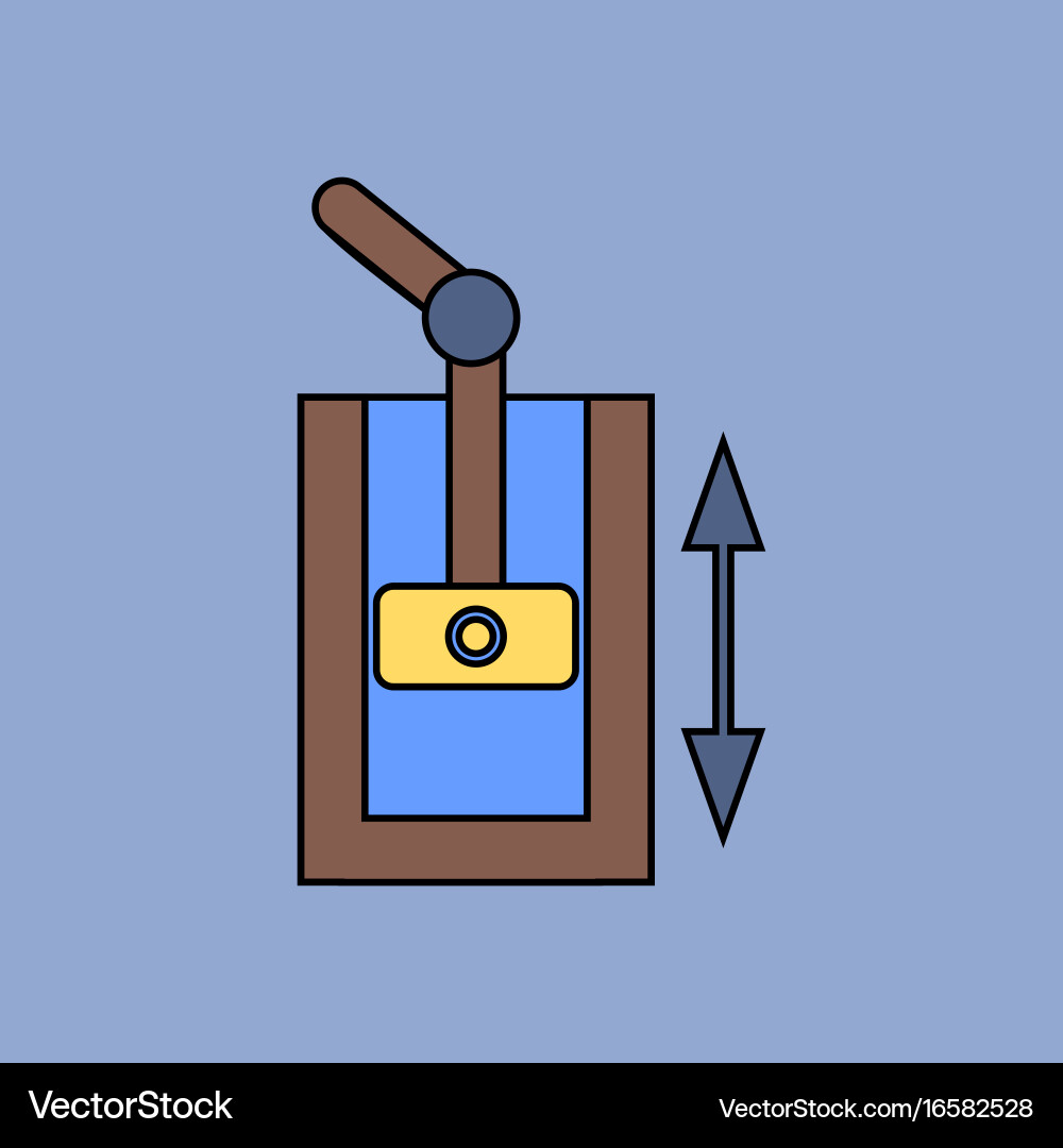 Flat icon design collection pressure in engine Vector Image