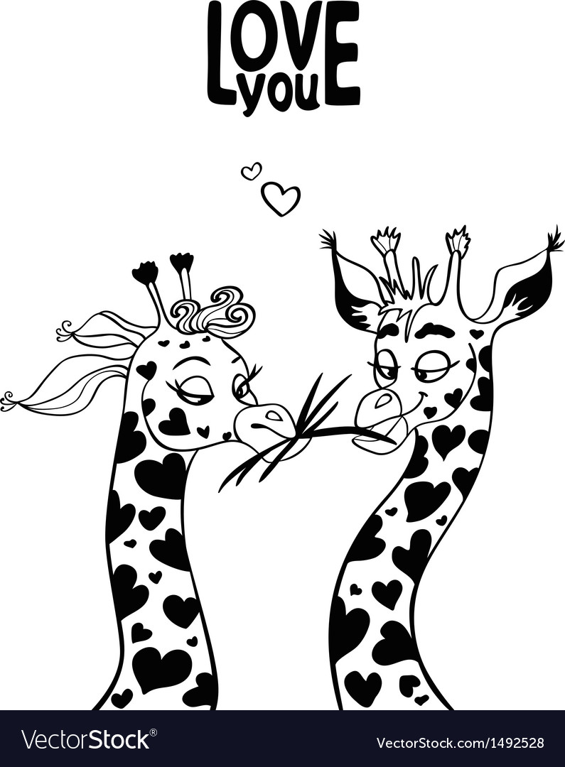 Download Giraffe black Royalty Free Vector Image - VectorStock