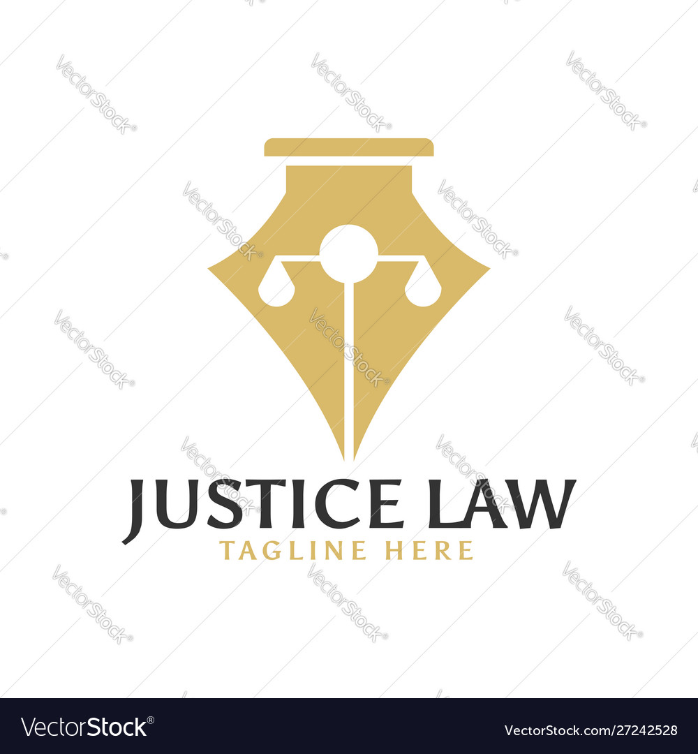 Scall pen justice attorney law logo design