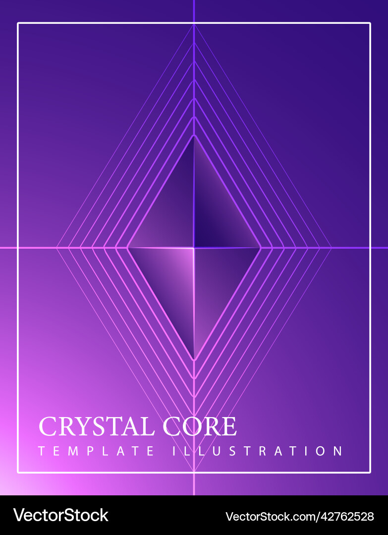 Crystal Core Vector Template crystal core Royalty Free Vector Image