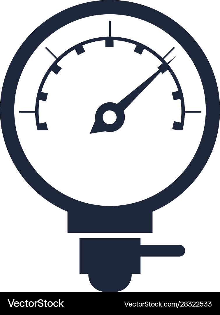 Car pressure gauge assembly piece flat icon Vector Image