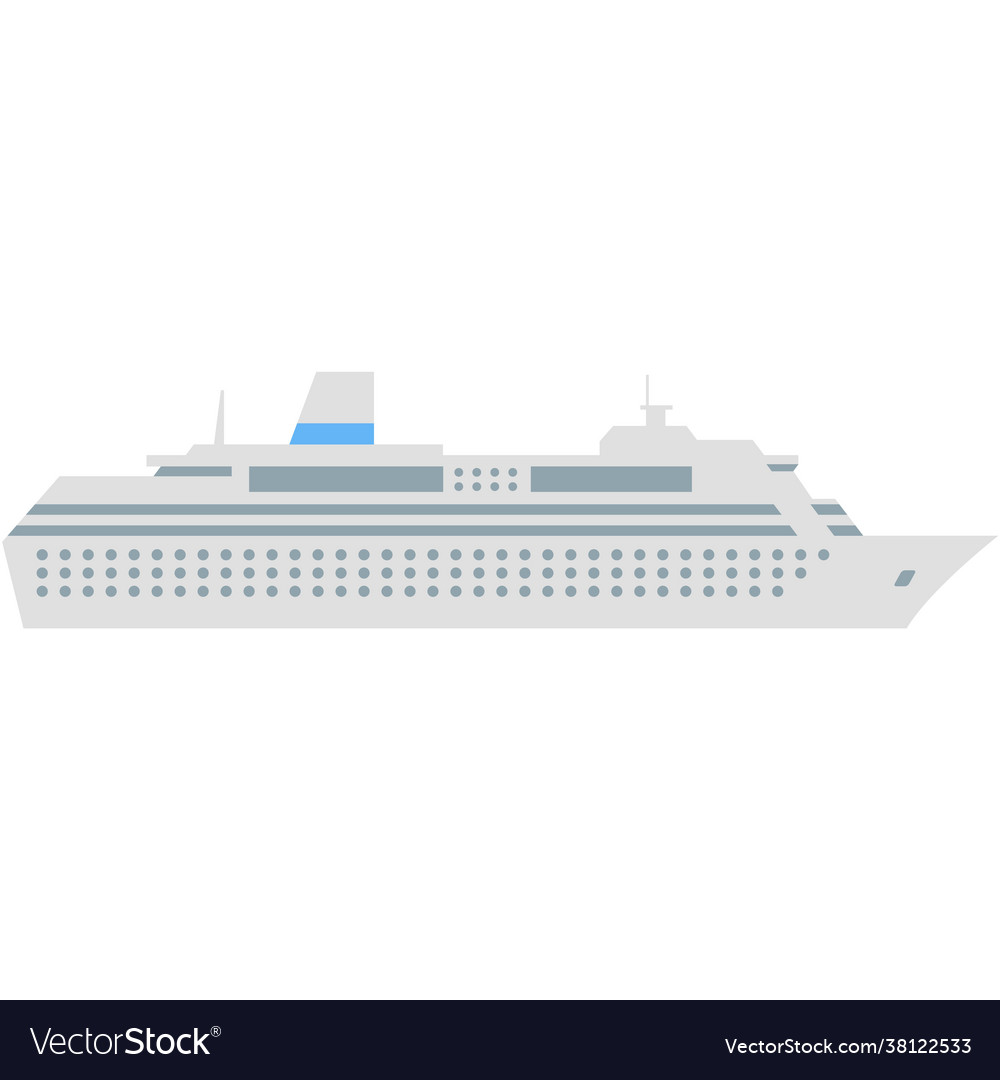 Cruise ship travel luxury sea boat Royalty Free Vector Image