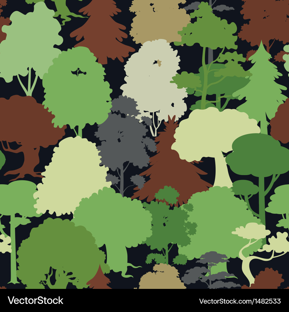 Deep forest camouflage seamless pattern Royalty Free Vector