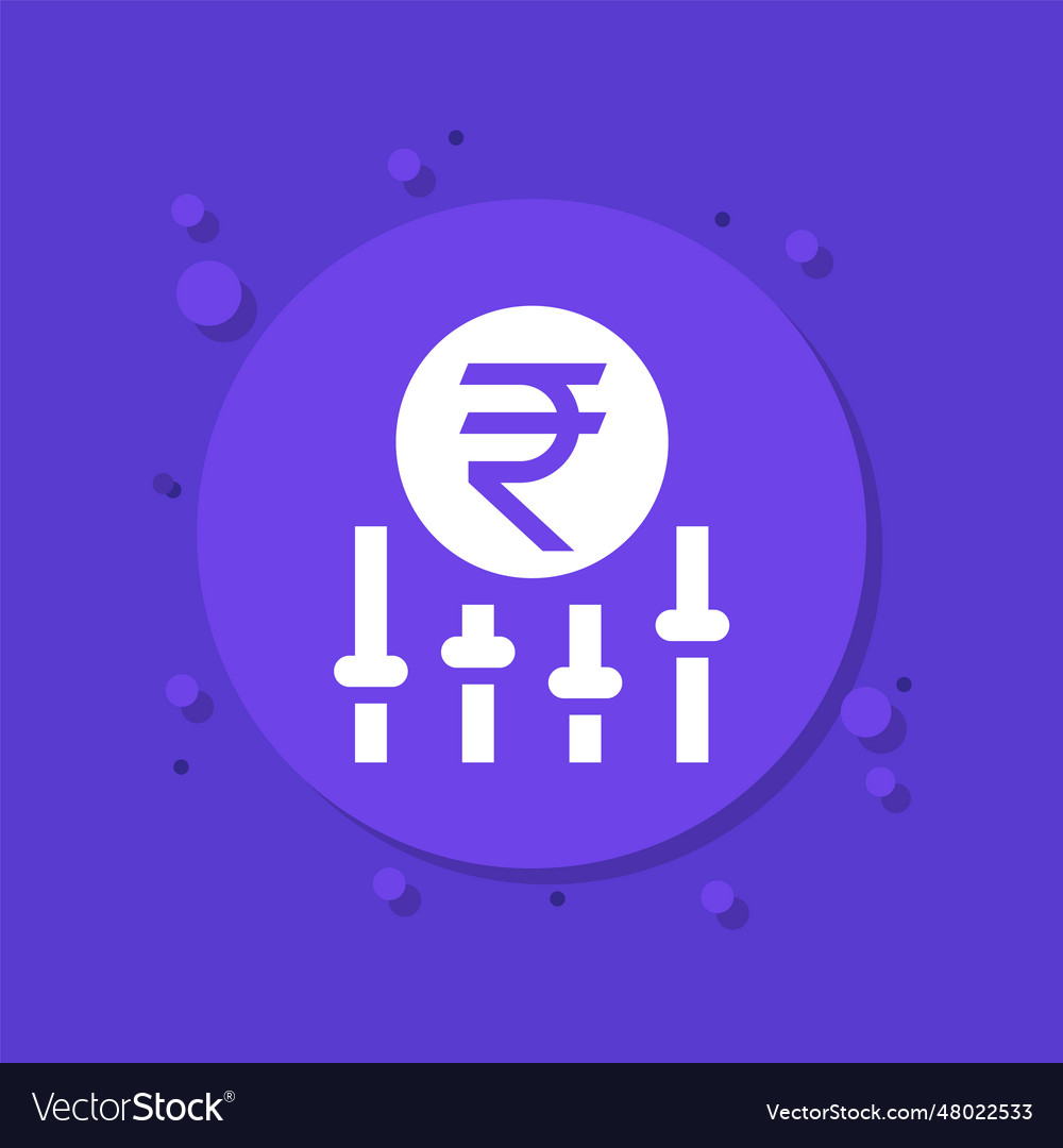 Dynamic pricing icon with rupee