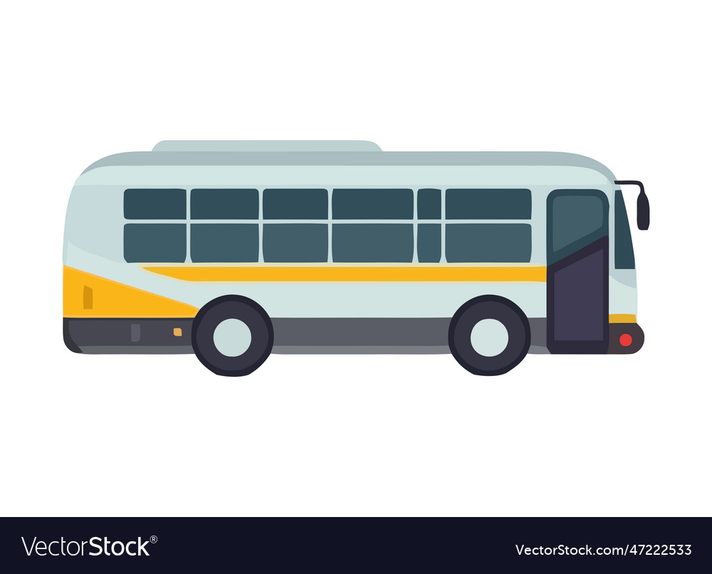 Flat Design Of Tour Bus Royalty Free Vector Image