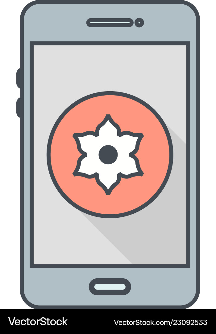 Gallery mobile application icon Royalty Free Vector Image